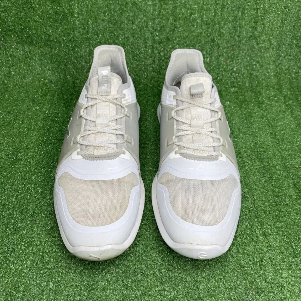 Puma Mens Ignite Fasten 8 Disc‎ Golf White/Silver  SZ 8.5 US Men's Shoes